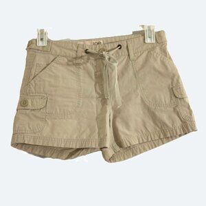 Joe Fresh beige cargo style shorts 100% cotton size 4